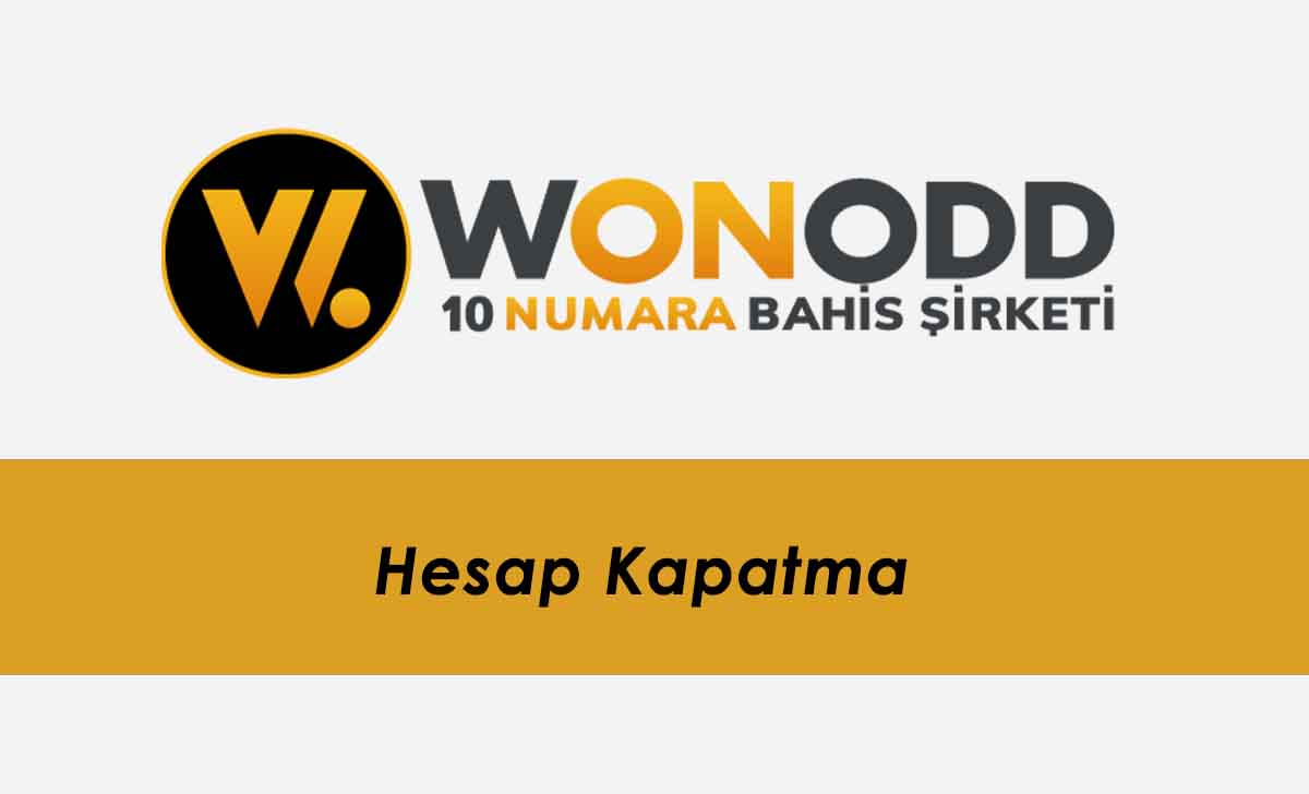 Wonodd Hesap Kapatma